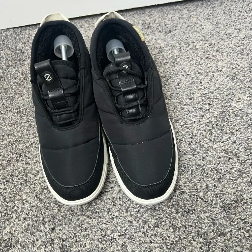 Sz 8.5 Cole Haan Women's Generation Zerogrand Rec Mid Sneaker Black & White $85
